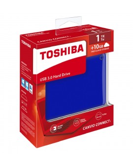 Toshiba Disco Duro Canvio Conect II 1TB Azul - Envío Gratuito