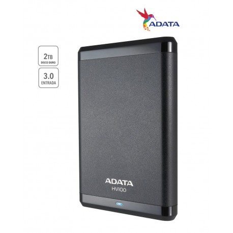 Adata Disco duro HV100 2TB BLK USB 3.0 2 TB Negro - Envío Gratuito