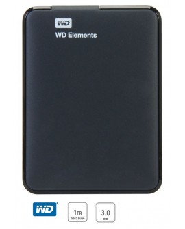 Western Digital Disco duro portatil Elements USB 3.0 1 TB Negro - Envío Gratuito