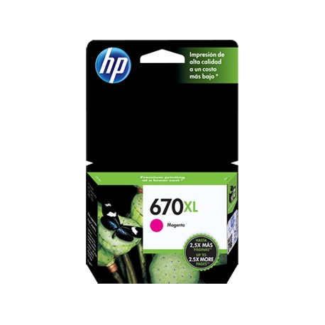 HP Cartucho InkAdvantage 670XL Magenta - Envío Gratuito