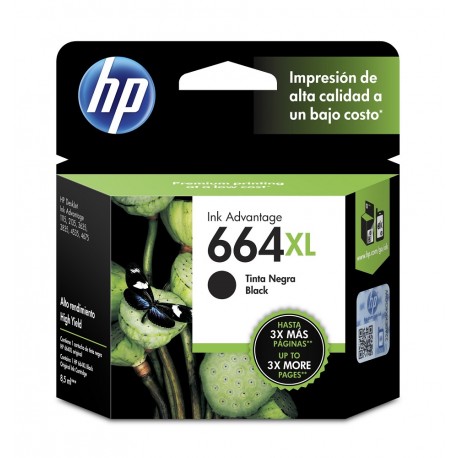 HP Cartucho Ink Advantage 664 XL F6V31AL Negro - Envío Gratuito