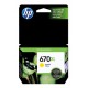 HP Cartucho InkAdvantage 670XL Amarillo - Envío Gratuito