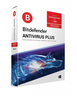 Bitdefender Antivirus Plus 1 Año 3 usuarios - Envío Gratuito