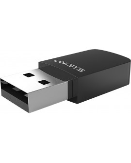 Linksys Adaptador USB AC600 Inal Mu-Mimo Negro - Envío Gratuito