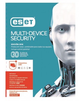 ESET MultiDevice Security 5 Licencias 1 Año V2018 - Envío Gratuito