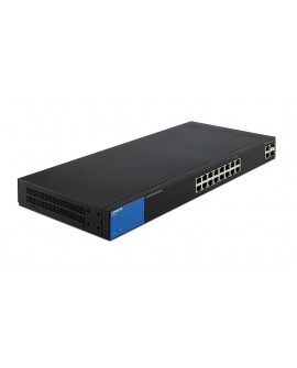 Linksys Switch 18 Puertos Smart Gigabit Negro/Azul - Envío Gratuito