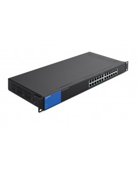 Linksys Switch 24 Puertos Gigabit con PoE Negro/Azul - Envío Gratuito