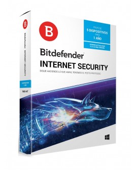 Bitdefender Internet Security 1 Año 5 usuarios - Envío Gratuito