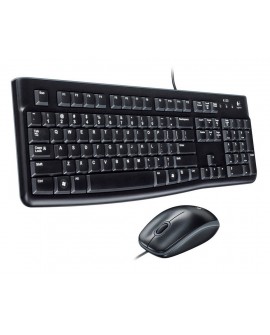 Logitech Combo Teclado y Mouse alámbricos MK120 Negro - Envío Gratuito