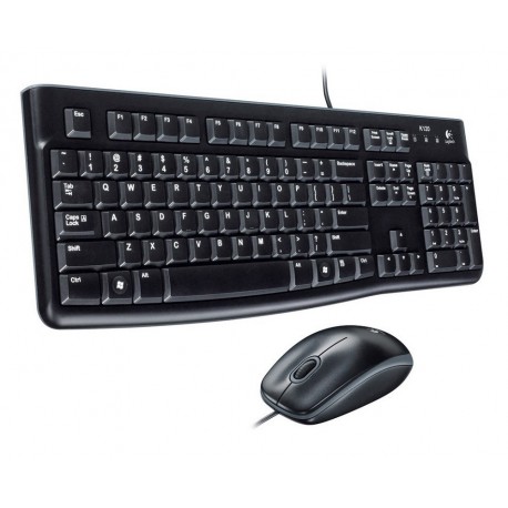 Logitech Combo Teclado y Mouse alámbricos MK120 Negro - Envío Gratuito