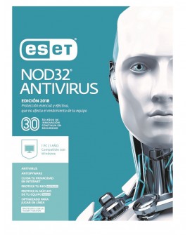 ESET Antivirus NOD32 1 Licencia 1 Año V2018 - Envío Gratuito