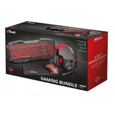 Trust Bundle Audífonos, Teclado, Mouse, Mouse Pad Varios