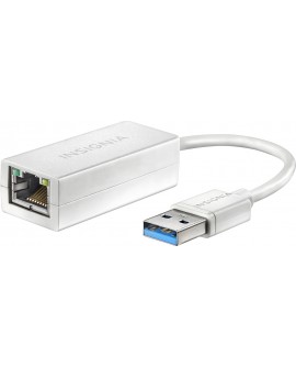 Insignia Adaptador Ethernet USB 3.0 A GIGABIT Blanco - Envío Gratuito