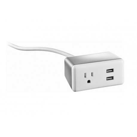 Insignia Protector contra sobretensiones 1 salida 2 USB Blanco - Envío Gratuito