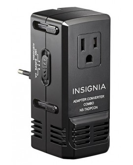 Insignia Adaptador/Convertidor de Voltaje para viaje Negro - Envío Gratuito