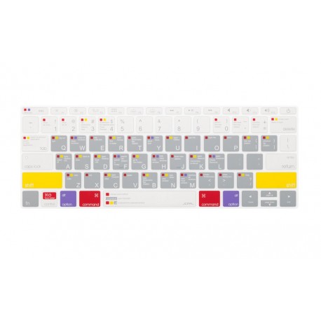 JCPAL Cubreteclado para MacBook Pro 13" ShortCuts Gris
