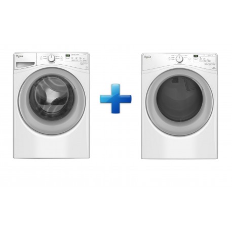 Whirlpool Paquete de lavadora y secadora con capacidad de 17 kg y acceso frontal Blanco - Envío Gratuito
