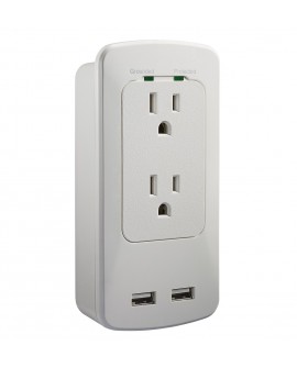 Insignia Supresor de Picos de 2 salidas 2 USB Blanco