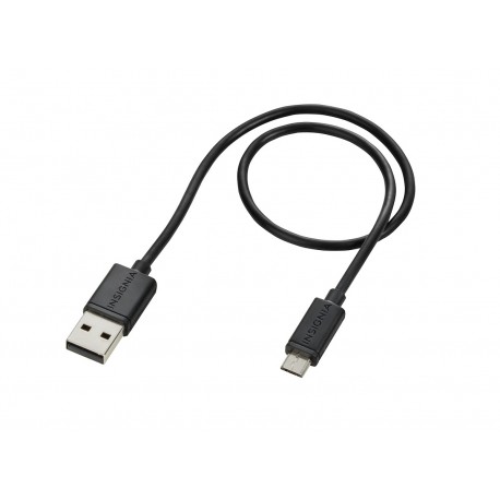 Insignia Cable de carga Sync Micro USB 30cm Negro - Envío Gratuito