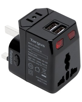 Targus Kit de Adaptadores Mundiales con 2 puertos USB Negro - Envío Gratuito