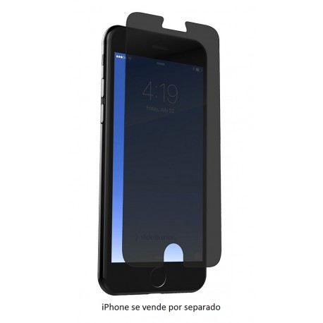 Zagg Mica de privacidad para iPhone 7 Transparente/Negro - Envío Gratuito