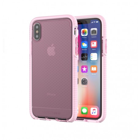 Tech 21 Funda para iPhone X Tech Evo Check Rosa - Envío Gratuito