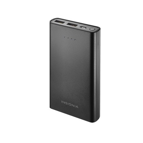 Insignia Batería Movil 10000 mAh 2 Puertos USB Negro