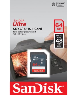 Sandisk Tarjeta SD Ultra UHS 64GB Negra - Envío Gratuito