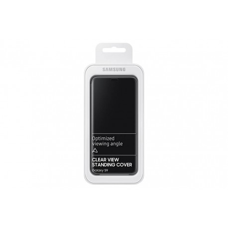 Samsung Funda clear view standing para Galaxy S9 Negro