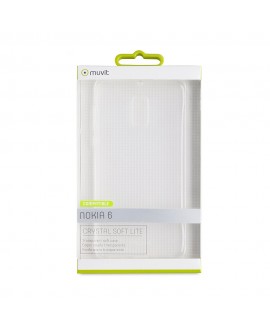 Muvit Funda Crystal Soft Nokia 6 Transparente - Envío Gratuito