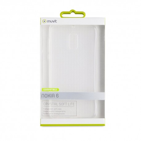 Muvit Funda Crystal Soft Nokia 6 Transparente - Envío Gratuito