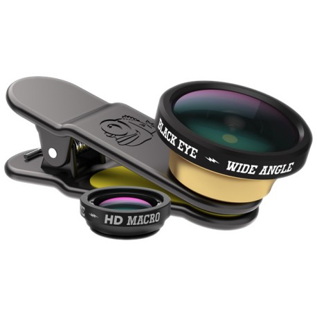 Black Eye Kit deLente Gran Angulo Fish Eye y Macro Negro