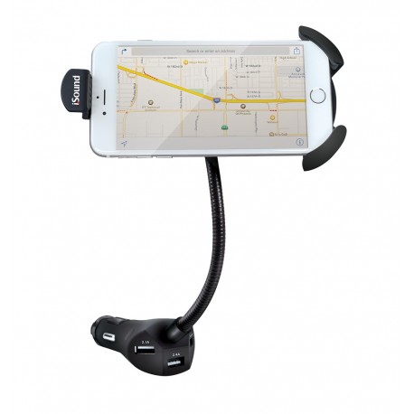 iSound Soporte y Cargador de 3 puertos USB 6875 Negro