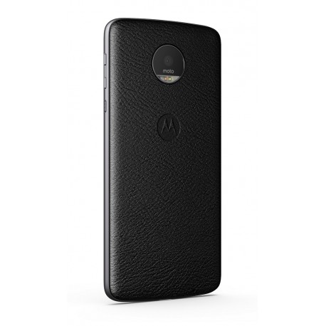 Motorola Cubierta Premium para Moto Z Black Leather Negro