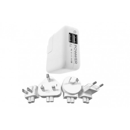 iJoy Cargador universal con adaptador de viaje Blanco