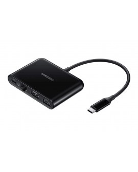 Samsung Adaptador Multi-puerto USB tipo-C + puerto LAN Negro - Envío Gratuito