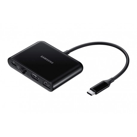 Samsung Adaptador Multi-puerto USB tipo-C + puerto LAN Negro - Envío Gratuito