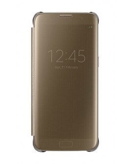 Samsung Funda Galaxy S7 Edge Clear View Dorado - Envío Gratuito