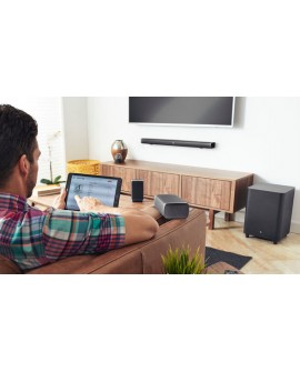 JBL Barra de sonido de 5 1 canales con subwoofer inalámbrico y bocinas satelitales Sonido 4K Negro - Envío Gratuito