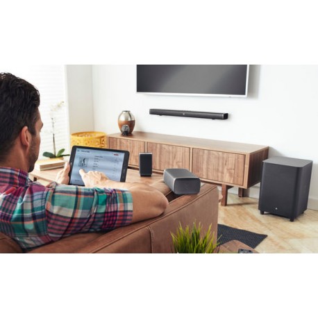 JBL Barra de sonido de 5 1 canales con subwoofer inalámbrico y bocinas satelitales Sonido 4K Negro - Envío Gratuito