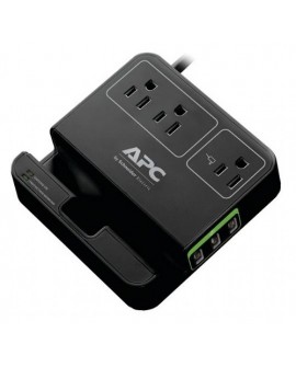 APC Supresor de picos 3 salidas 3 USB Negro - Envío Gratuito