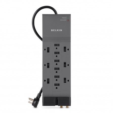 Belkin Supresor de picos con 12 salidas y cable de 2.4 mts - Envío Gratuito