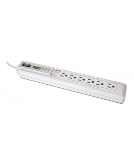 APC Supresor de picos 6 salidas 120V Pantalla Blanco
