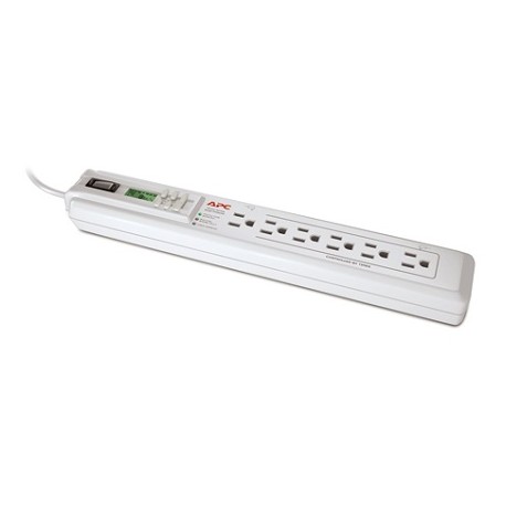 APC Supresor de picos 6 salidas 120V Pantalla Blanco