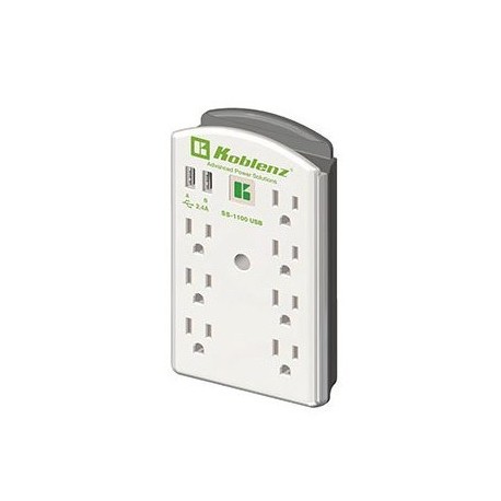 Koblenz Supresor 7 contactos SS-1100USB Blanco - Envío Gratuito