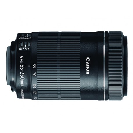 Canon Lente EF-S 55-250mm f/4-5.6 IS STM Negro - Envío Gratuito