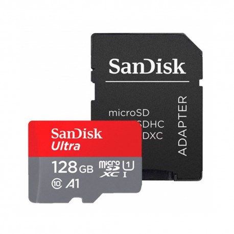 Sandisk Tarjeta Ultra MSD con adaptador A1 128GB Negro - Envío Gratuito