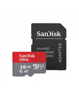 Sandisk Tarjeta Ultra MSD con adaptador A1 16GB Negro