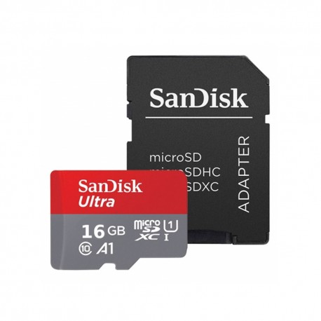 Sandisk Tarjeta Ultra MSD con adaptador A1 16GB Negro
