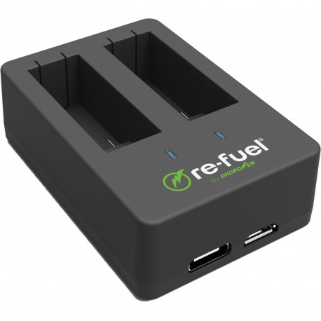 Re-Fuel Cargador dual para batería de GoPro 5 Negro